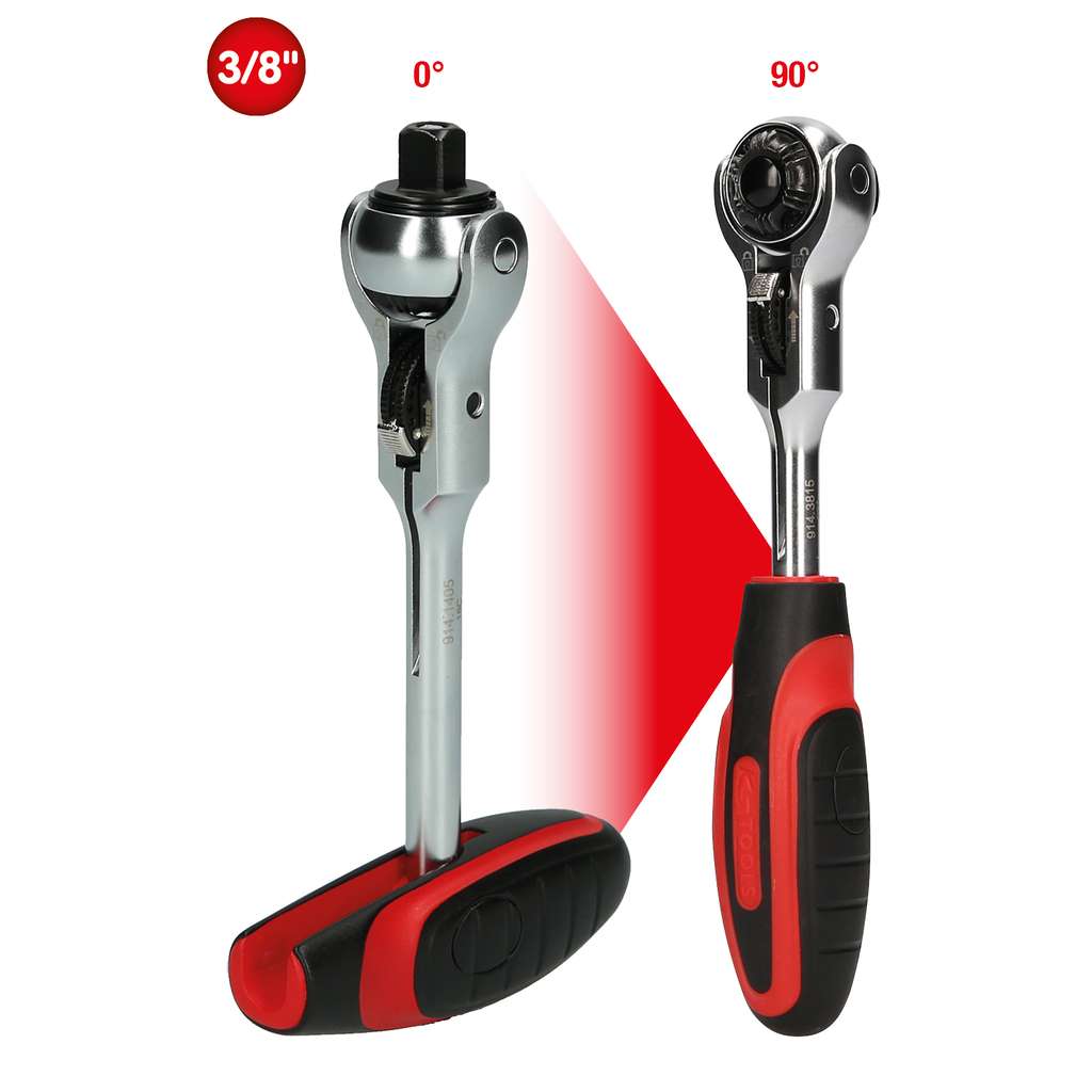 MODIFIX Переключающаяся мини-трещотка 3/8» с Т-образной рукояткой