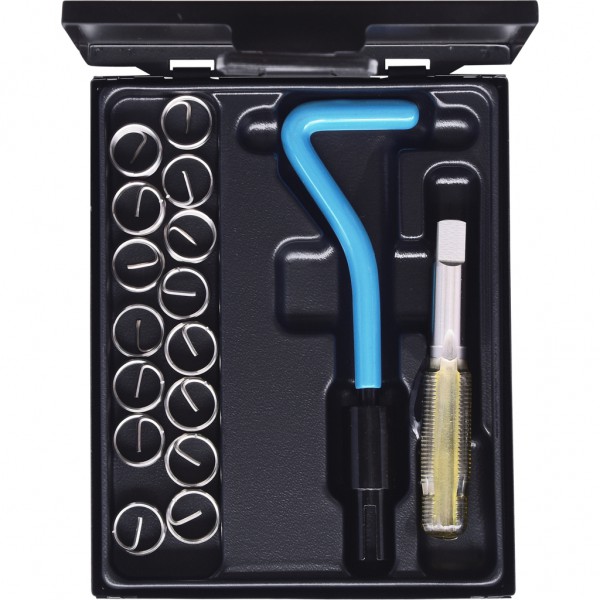 Rostfreier Stahl Gewindebohrer Gewindebohrer Set M14x1,25 - 10 Einsätze + M16x1,25 Bohrer Für Zündkerzen Reparatur-Set Gewinde