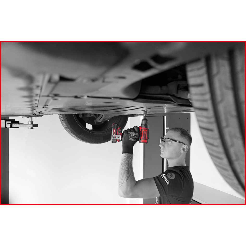 eMONSTER Brushless-Akku-Bohr-Schrauber-Satz, 4-tlg | Akku 