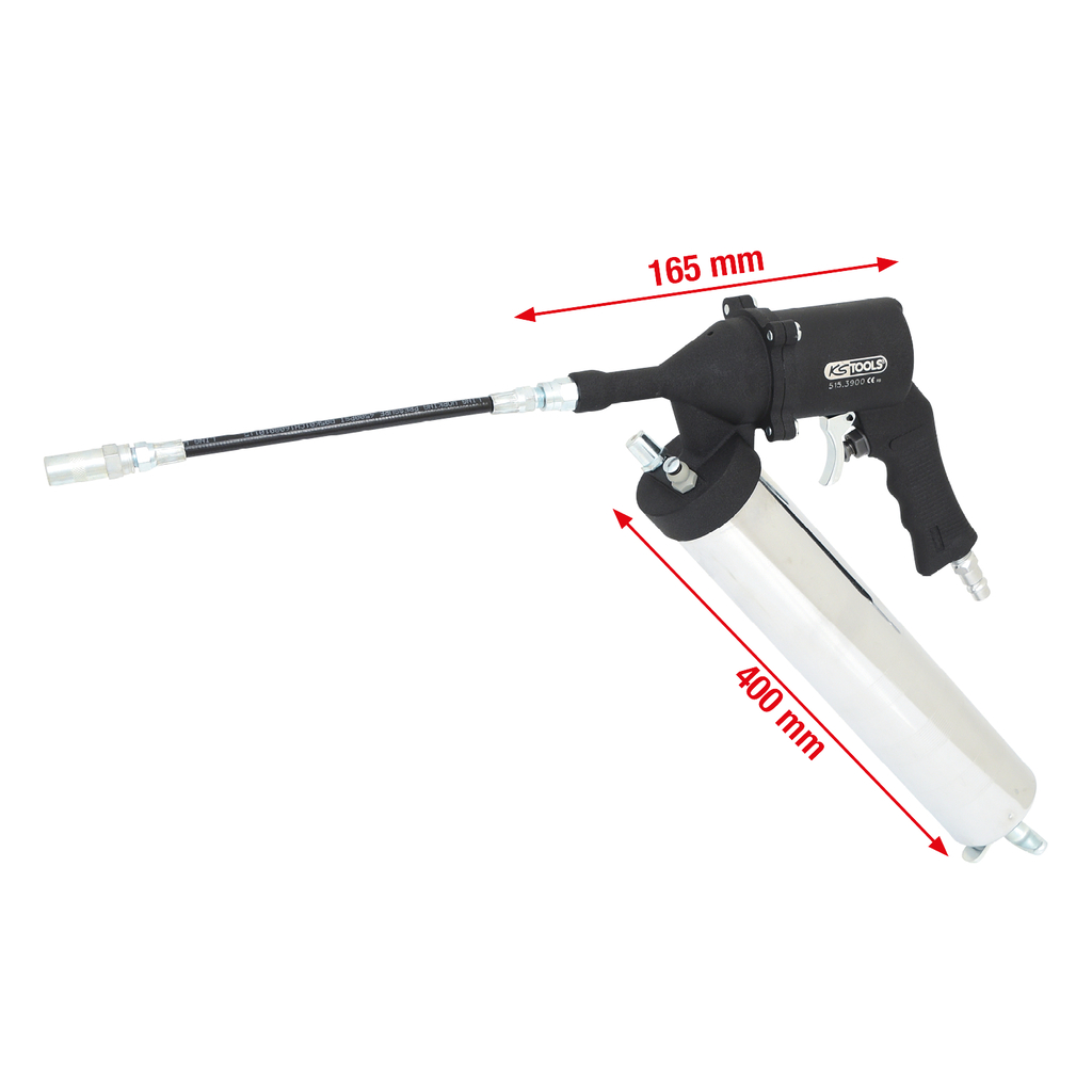 Pneumatic grease gun with flexible hose and nozzle | Grease gun ...