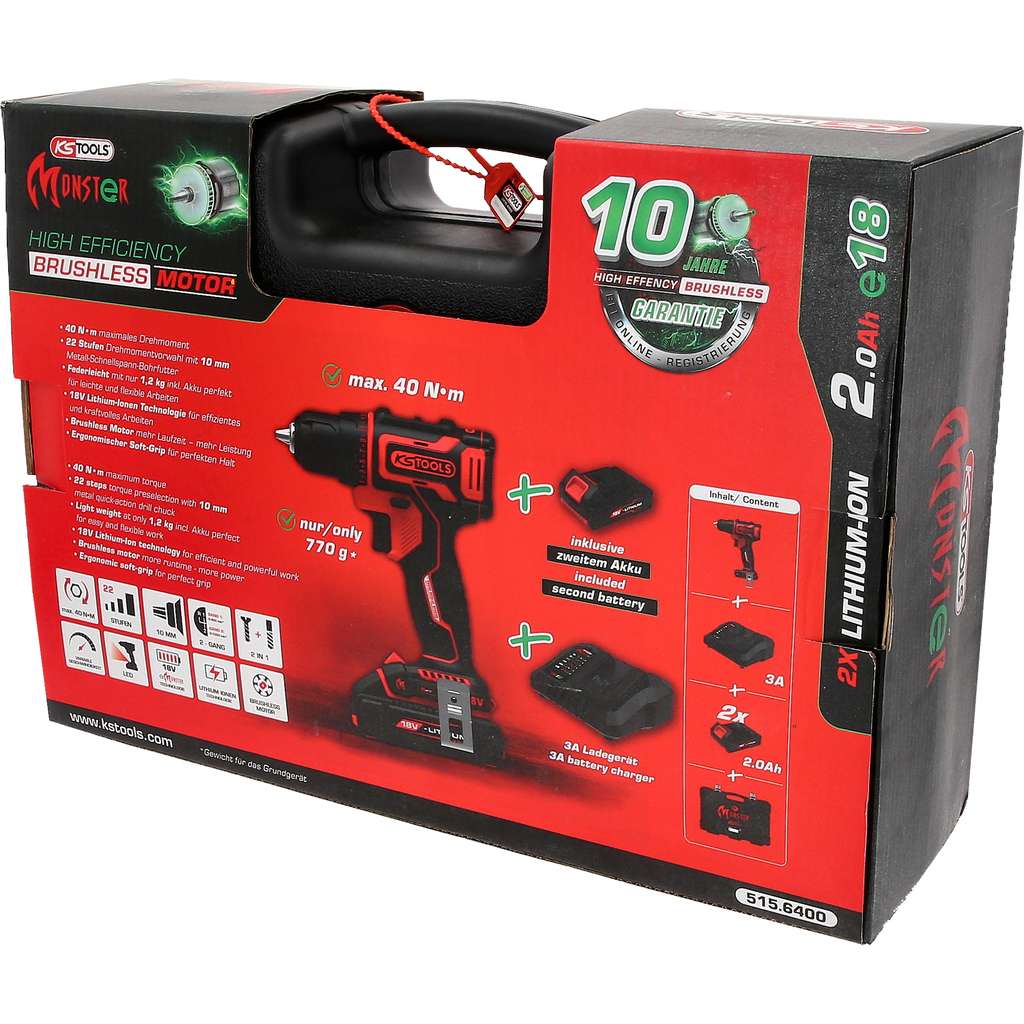 KS TOOLS 515.3541 1/4'' Clé à chocs sur batterie, 117Nm, 1.870 Tr/min