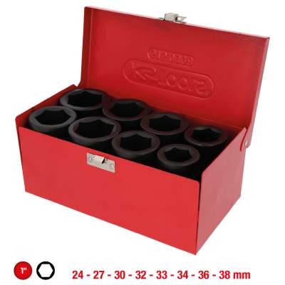 Bussola Esagonale Lunga KS Tools 515.1830, 30 Mm, 1'', Per Avvitatori A Impulsi, In Cromo-molibdeno, DIN 3121