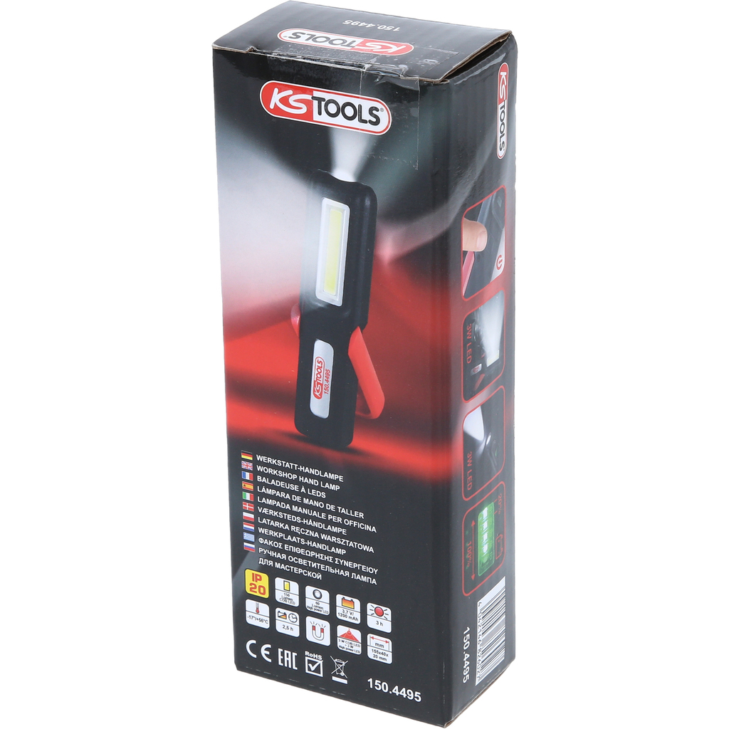 Mobile Werkstatt-Handlampe, knickbar, 3 Watt COB LED | Handlampen 