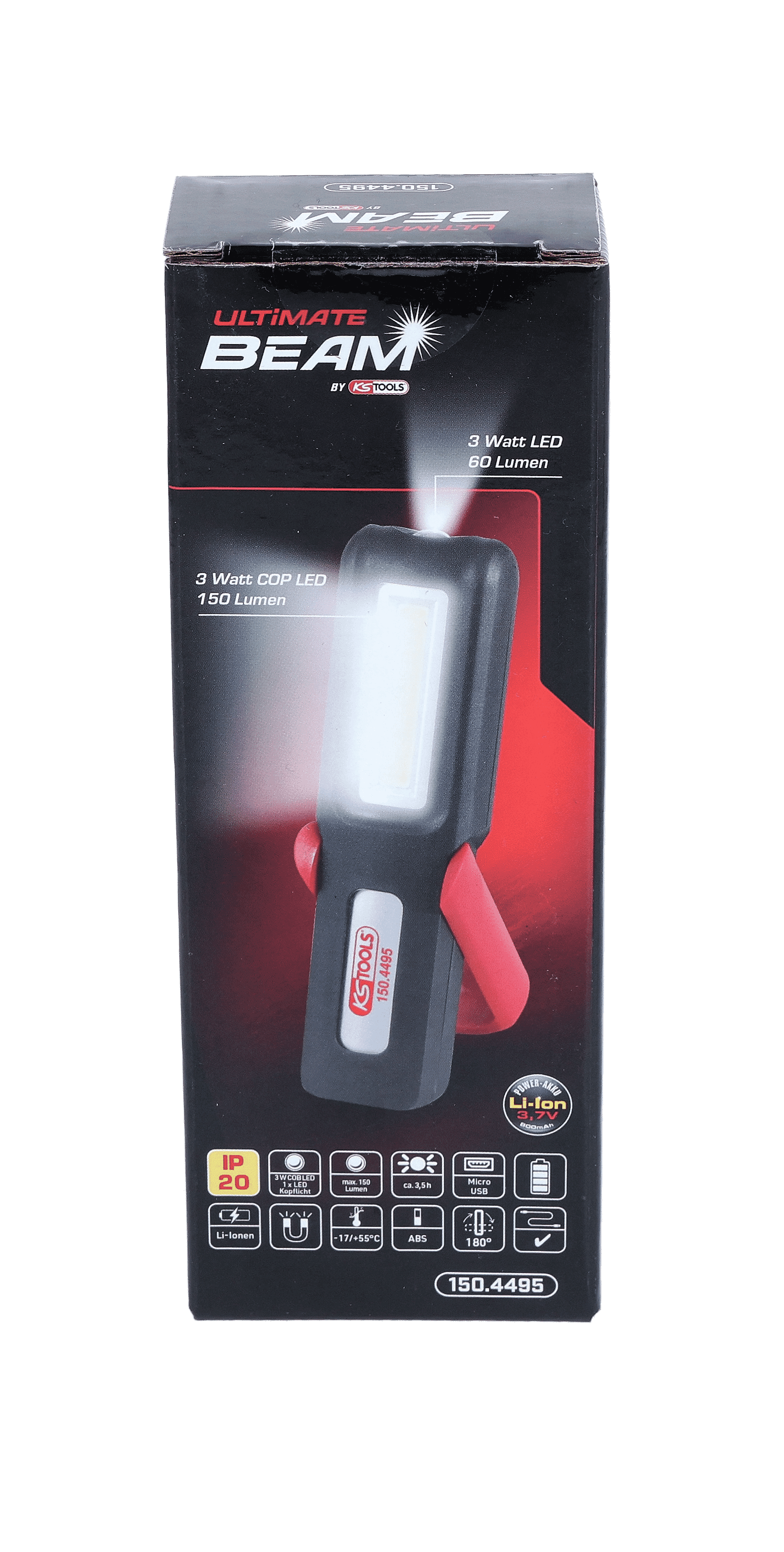 Mobile Werkstatt-Handlampe, knickbar, 3 Watt COB LED | Handlampen 