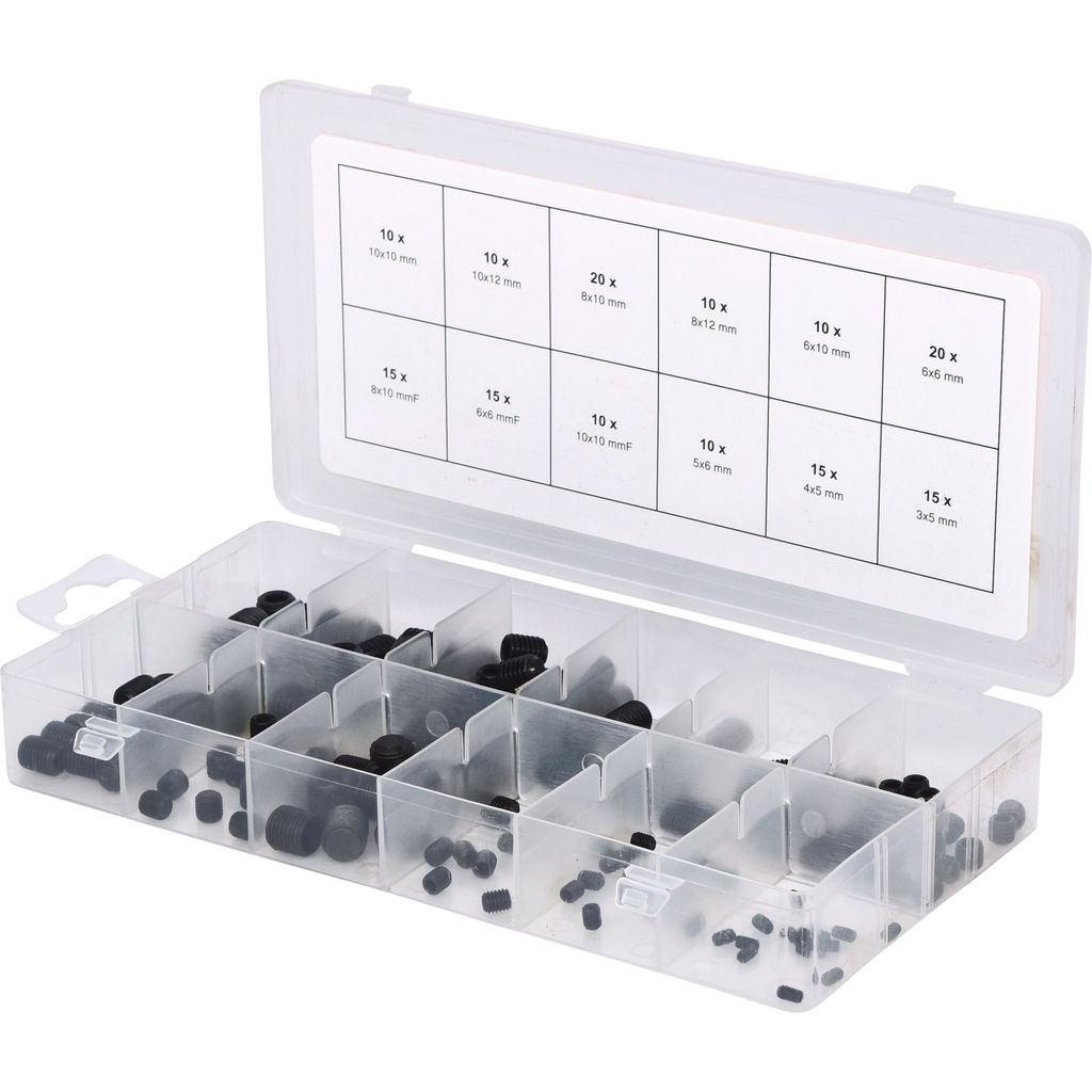 Sortiment Madenschrauben, metrisch, 160-tlg | Sondermuttern und  