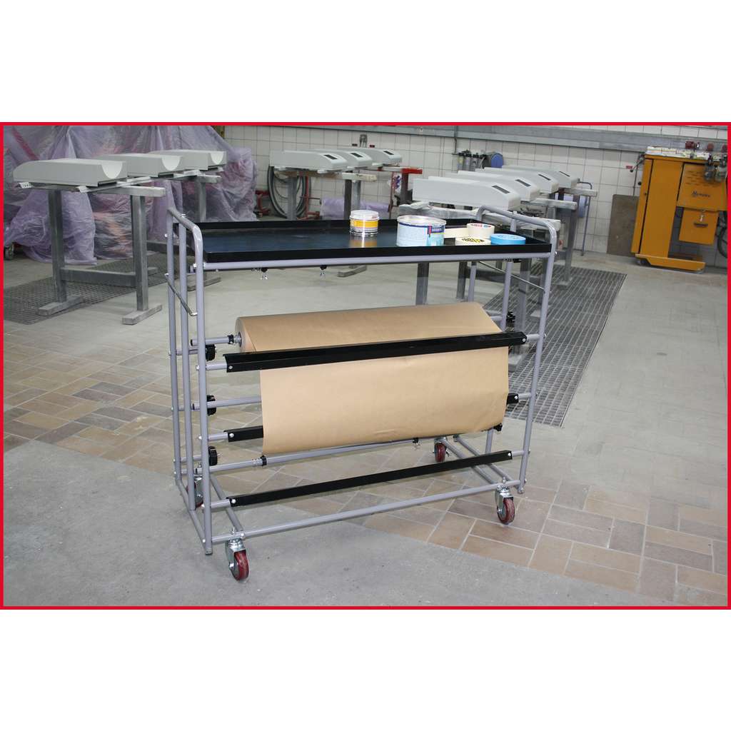 Papierwagen mit 3 Ebenen | Lackierständer | Allgemeiner Werkstattbedarf