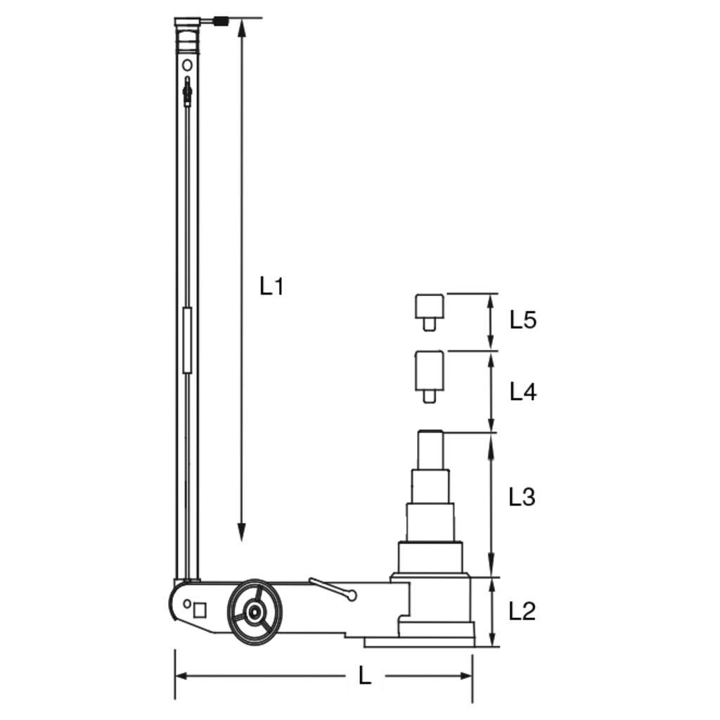 5T Hydraulische Flessenkrik – Autohefvoertuig Reparatiegereedschap Met Drukschuiver