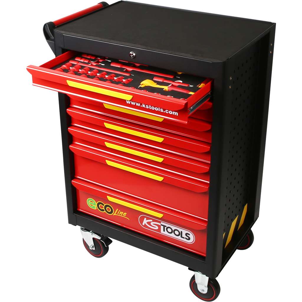 AREBOS Werkstatt-Rollwagen 2er Set – Stabiler Montagewagen Mit 100 Kg Traglast & 3 Fächern
