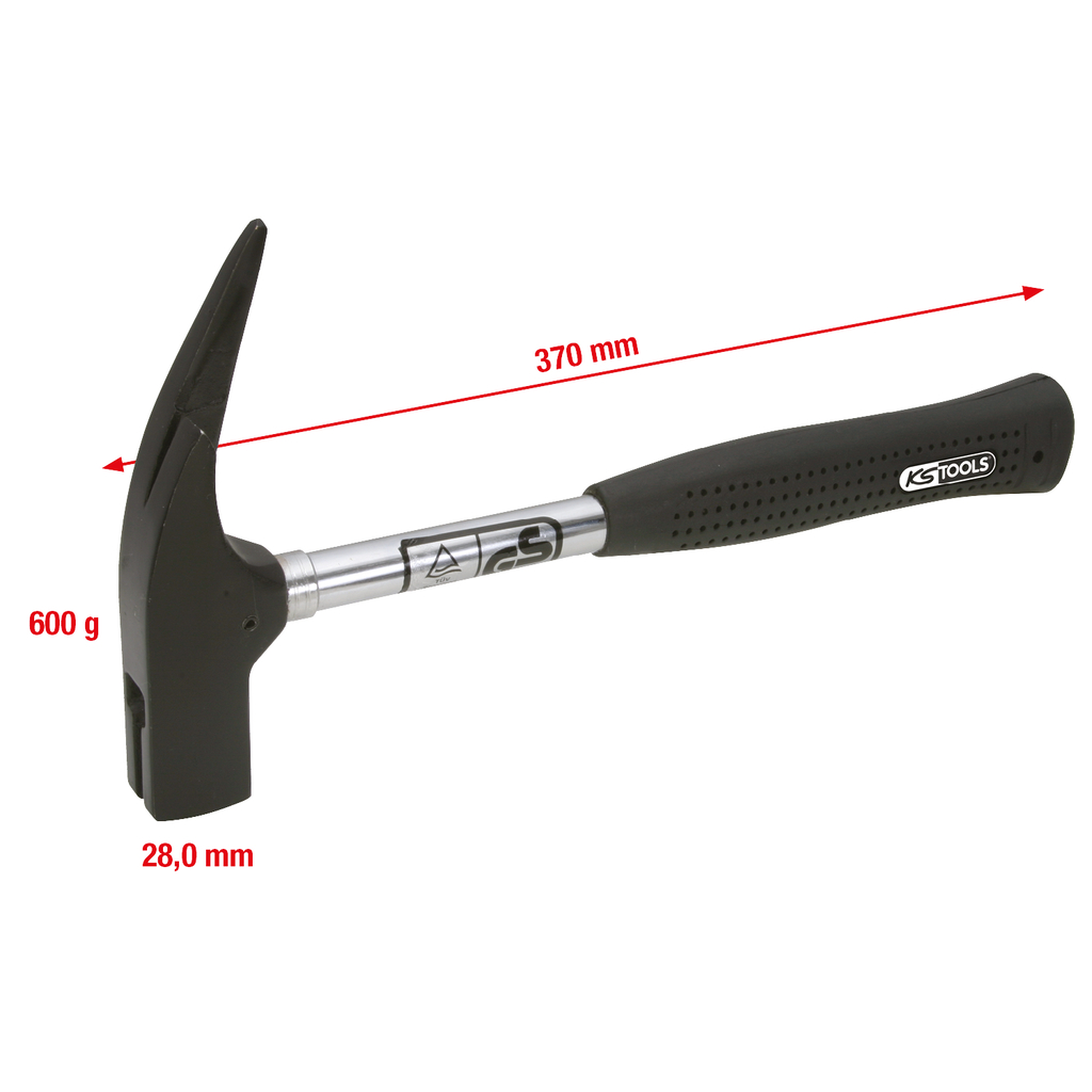 Högert Latthammer 600g - Geschmiedeter Dachdecker-Hammer Für Handwerk & Haushalt