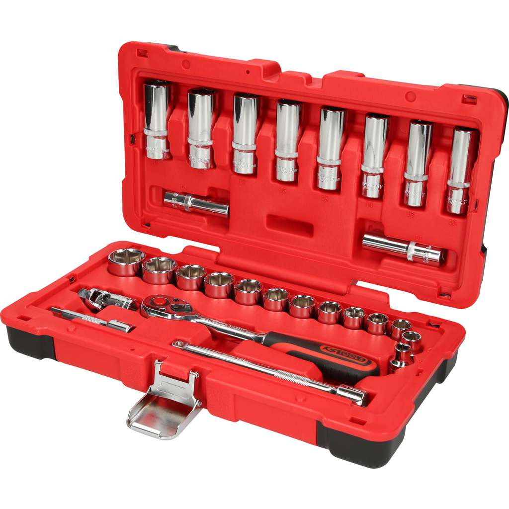 KS TOOLS 918.0707 - 1/4 3/8 1/2 3/4 Juego De Adaptadores Ampliadores Y Reductores Chrome Plus 7 Uds