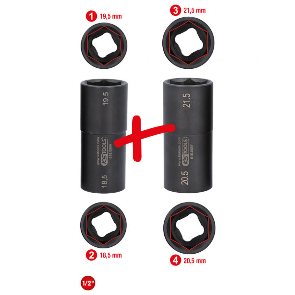 Ks Tools 5151724 515.1724 Kracht-dopsleutelinzet 24