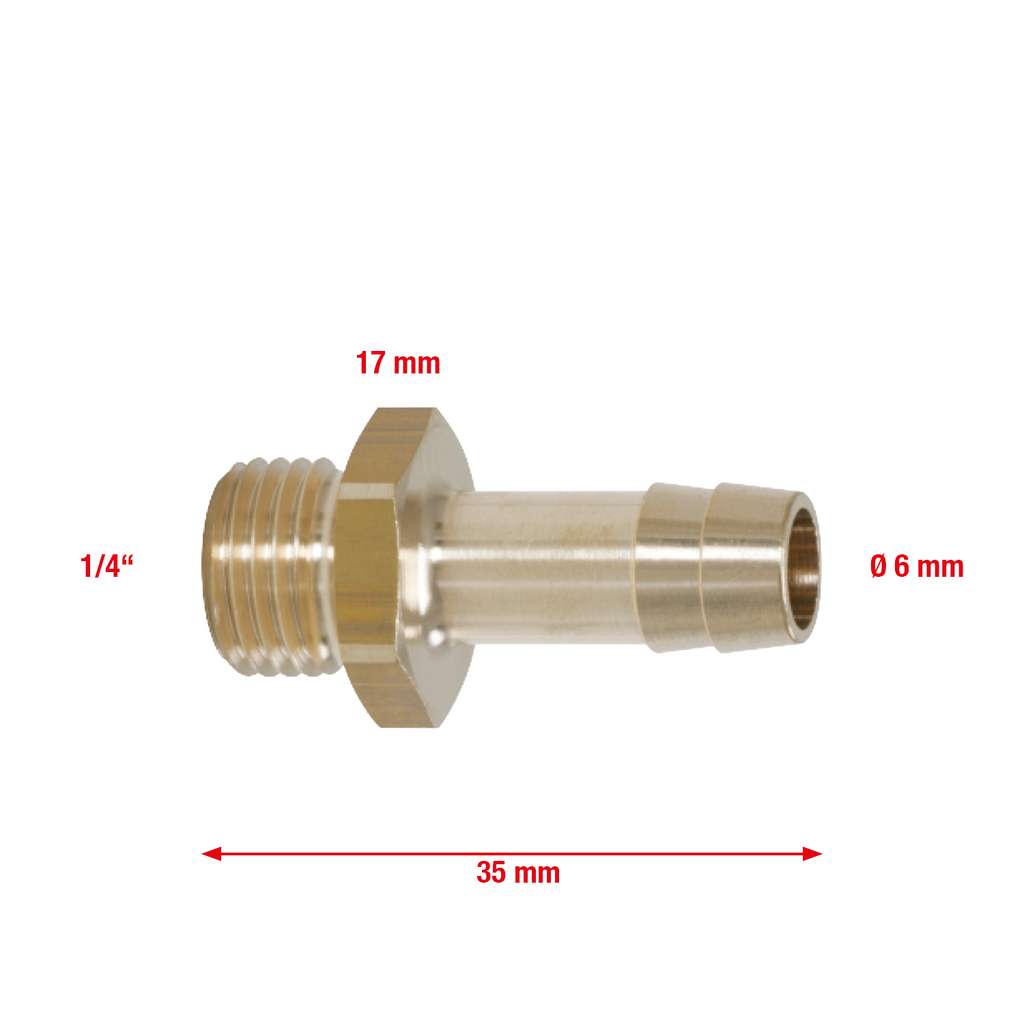 RACCORDO PORTAGOMMA IN OTTONE A 3 PEZZI TIPO DRITTO 1/2 x 15 1/2x15