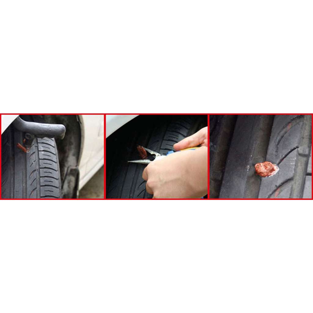 Kit Di 10 Chiodi In Gomma Per Riparazione Pneumatici – Senza Camera D'Aria, Per Auto E Moto, Diametri 5,3x11,7 Cm E 6,8x12,7 Cm, Fai Da Te