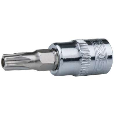 KS Tools Doppel-Steckschlüssel Mit Bohrung – 16 Mm, 90° Gekröpft, Aus Chrom-Vanadium, Satiniert