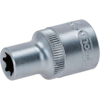 KS Tools Set 9 Bussole Torx 1/2" – Da E10 A E24, Lunghezza 38 Mm, In Cofanetto Metallico