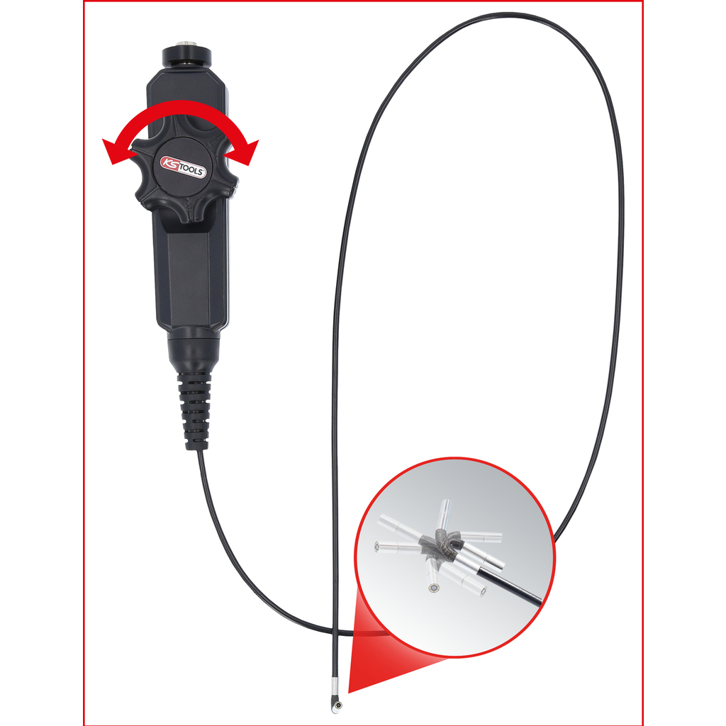 HD-Videoskop-Sonde mit Ø 3,9mm 180°/0°, flexible PVC Hülle | HD 