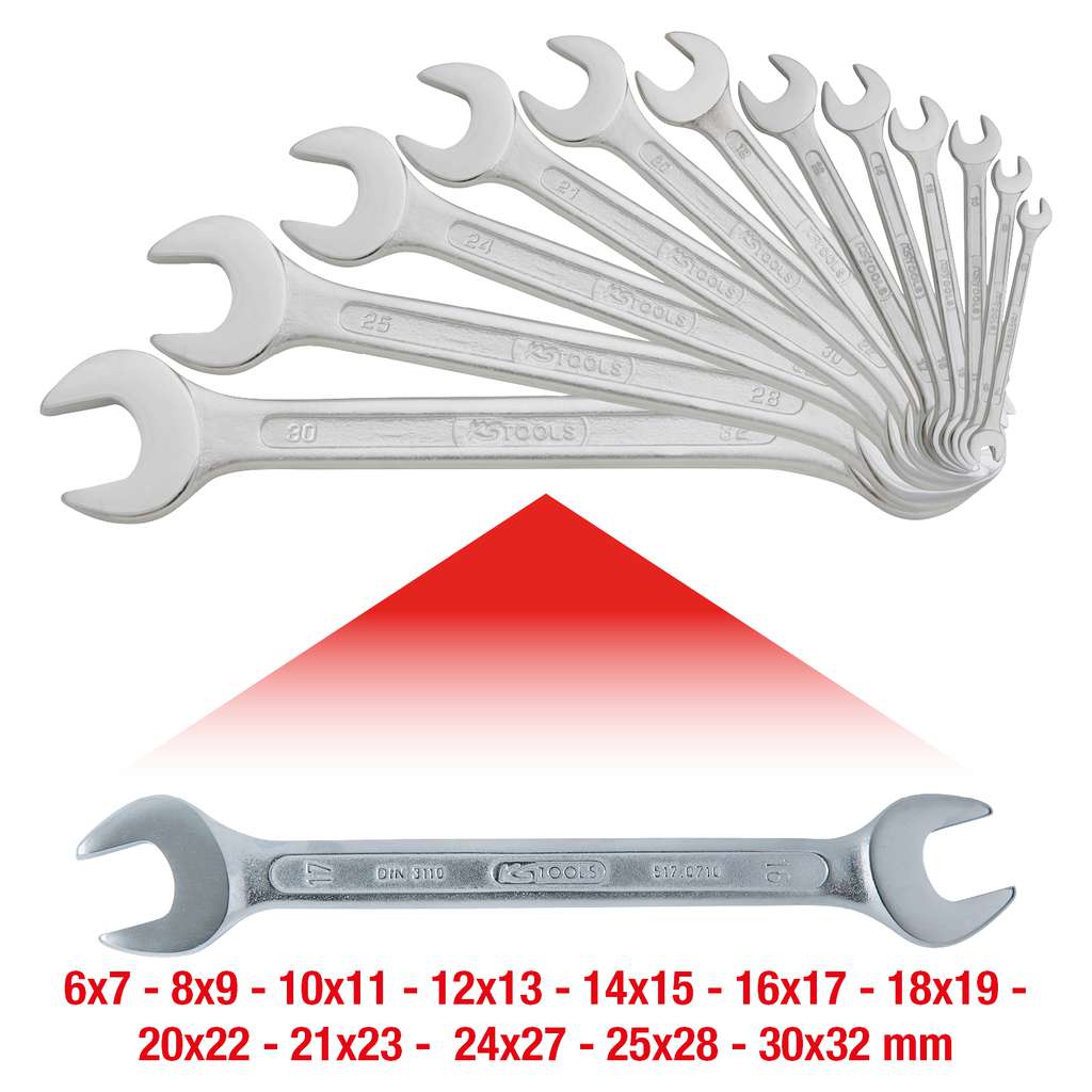 CUSTOR CWS23310S Steeksleutelset extra dun, 10dlg, M-module