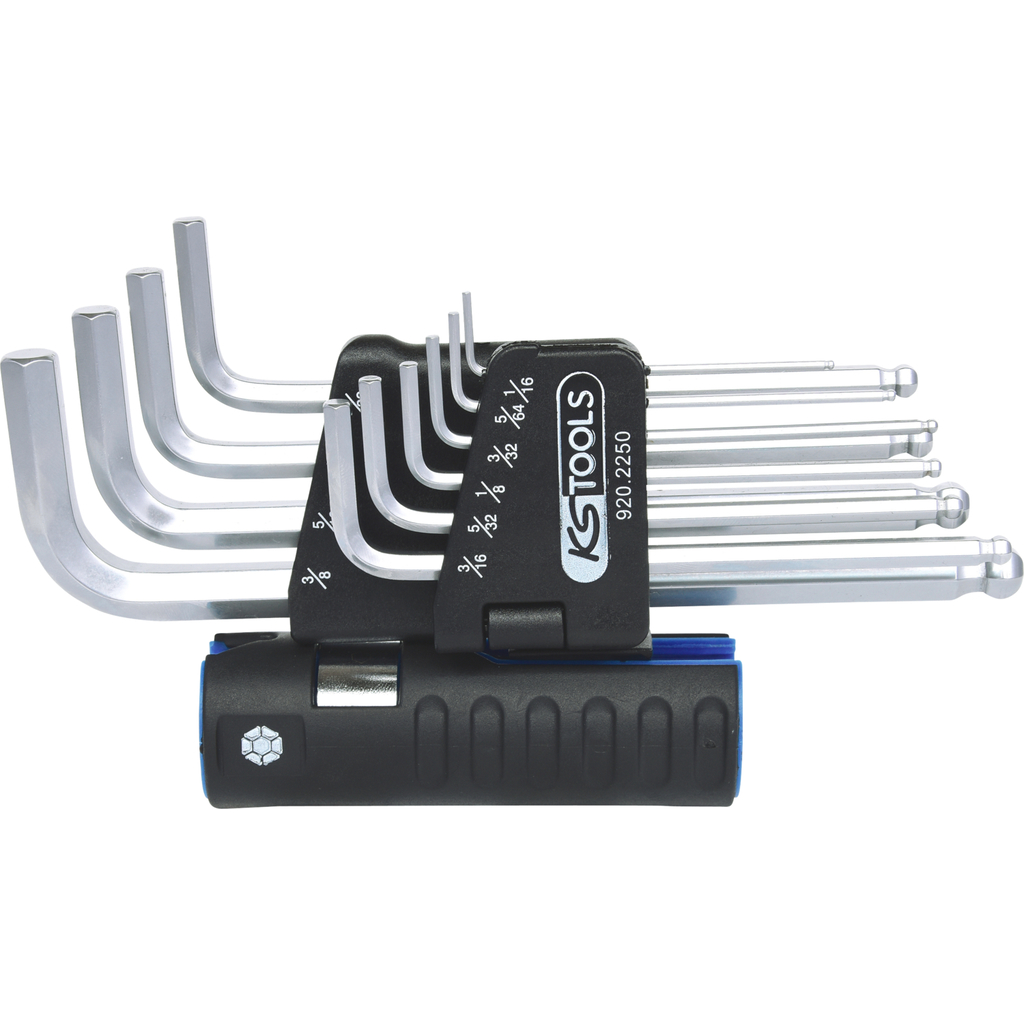 HARFINGTON Sechskantschlüssel-Set Mit Kugelkopf – 10-teilig, S2-Stahl, Langer Arm – Ideal Für Heimwerker