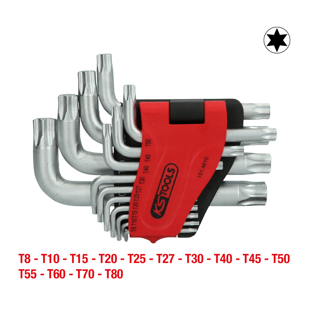KS Tools Innensechskant-Winkelstiftschlüssel Kurz – 2,5 Mm, Matt Verchromt