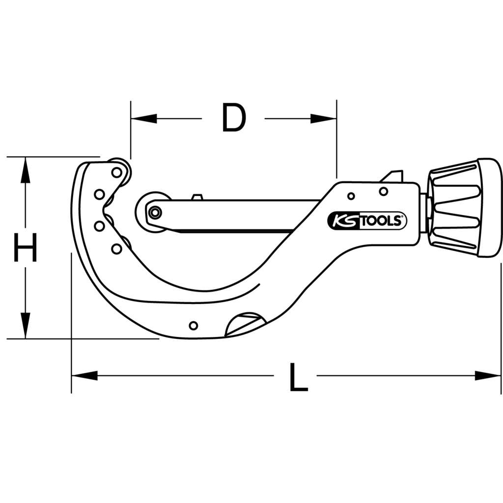 Ks Tools 222.2062 Tagliatubi - Pinza Per Tubi Flessibili Diametro 6-35mm Attrezzo Taglio Tubi