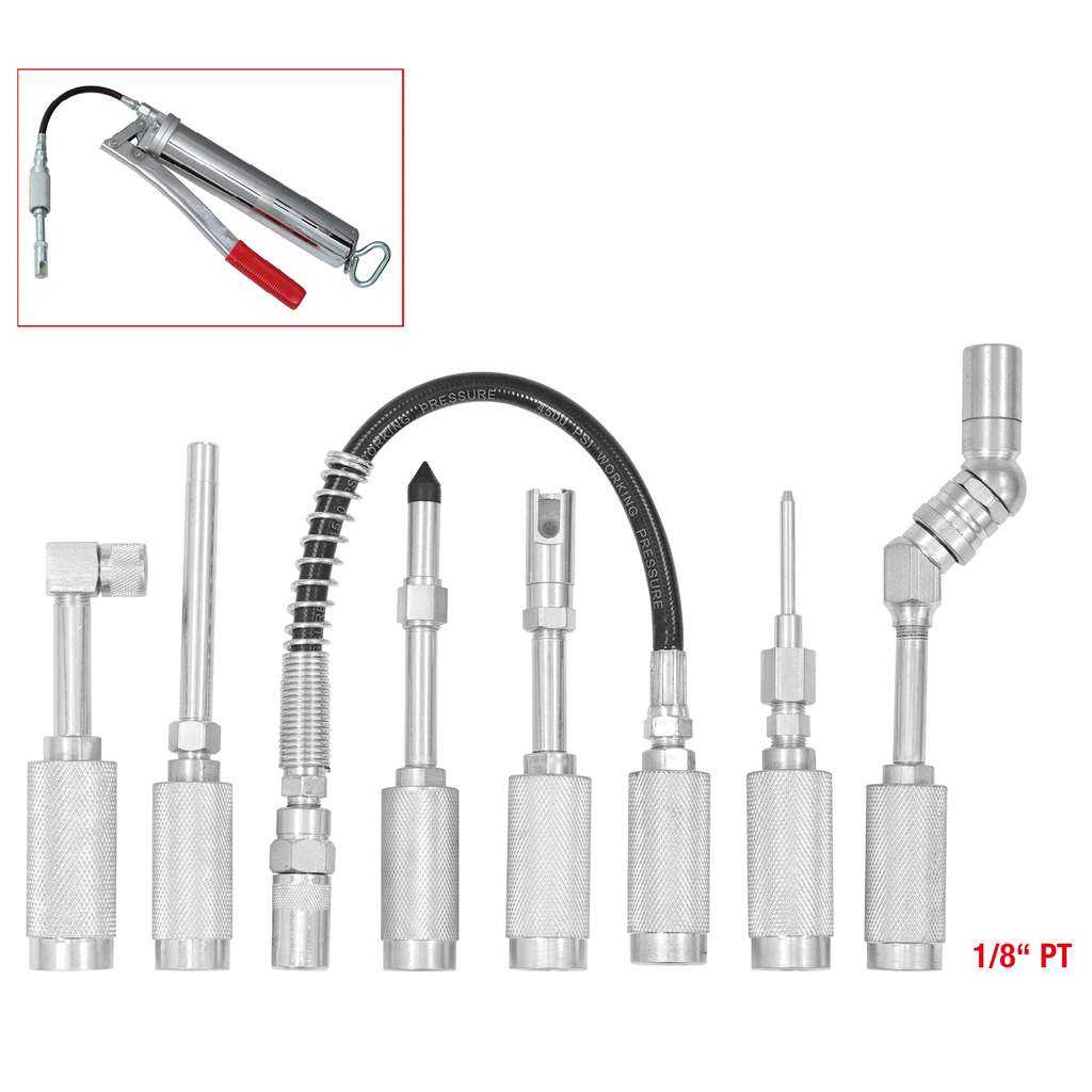 Anti Seize Grease Lasuroa 7pcs Grease Gun Accessory Kit, Carbon Steel Grease Nipples